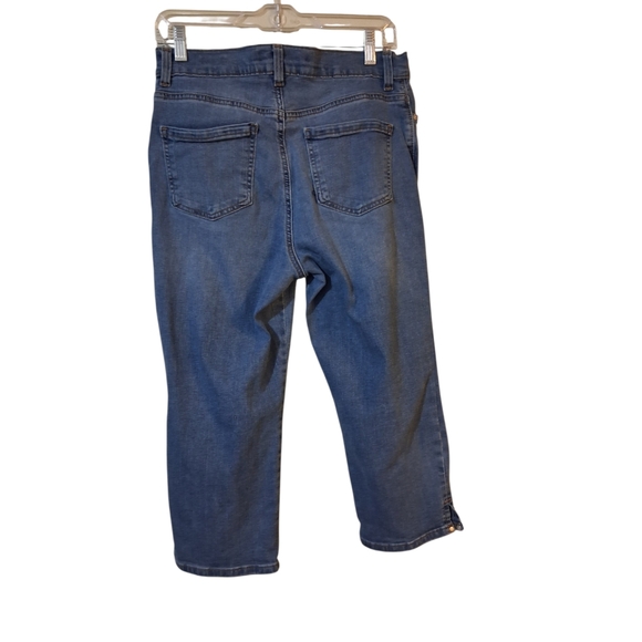 EUC Gloria Vanderbilt Sz. 8 Blue High Rise Capris Jeans - Picture 2 of 13